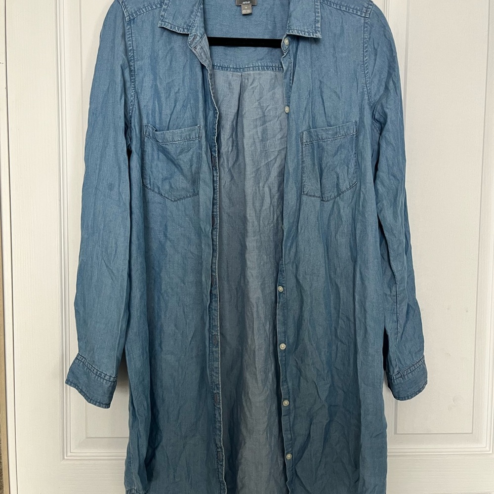Aerie Long Chambray Shirt
